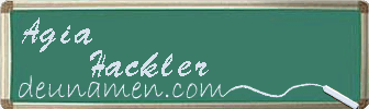 Agia Hackler Visitenkarte
